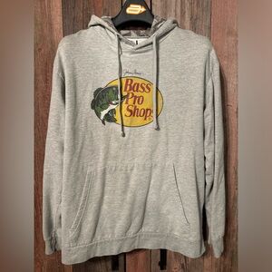 Bass Pro Shop Mens Large EUC Hoody Gray/Camo